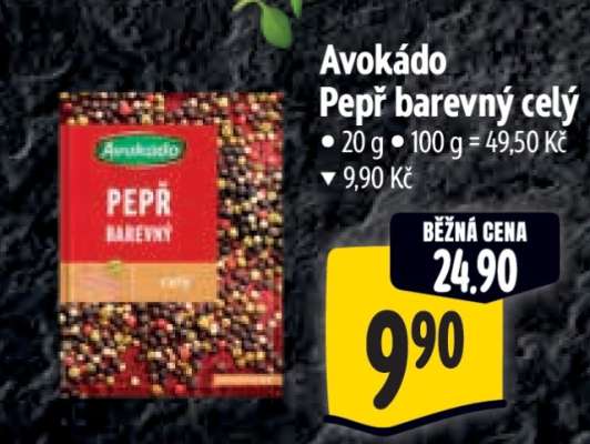 Avokádo Pepř barevný celý