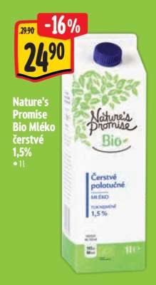 Nature's Promise Bio Mléko čerstvé 1,5