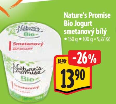Nature’s Promise Bio Jogurt smetanový bílý