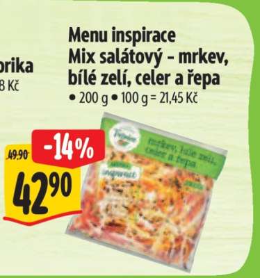 Menu inspirace Mix salátový - mrkev, bílé zelí, celer a řepa
