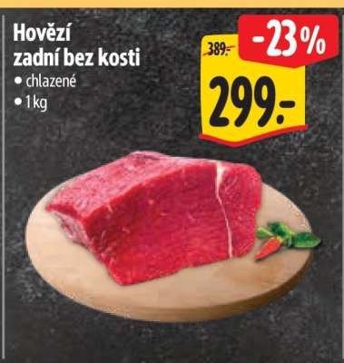 Hovězí zadní bez kosti
