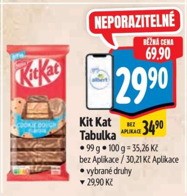 Kit Kat Tabulka