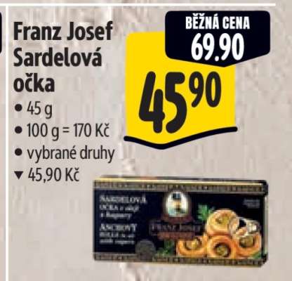 Franz Josef Sardelová očka