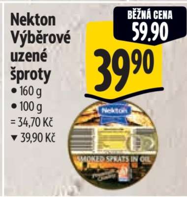 Nekton Výběrové uzené šproty