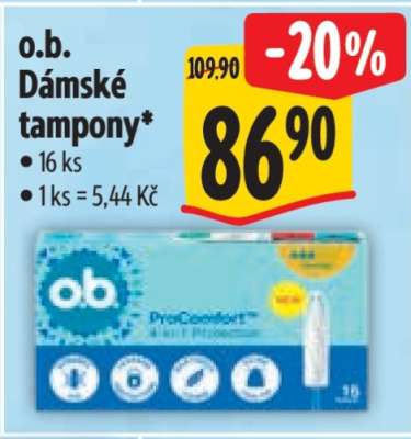 O.B. DÁMSKÉ TAMPONY