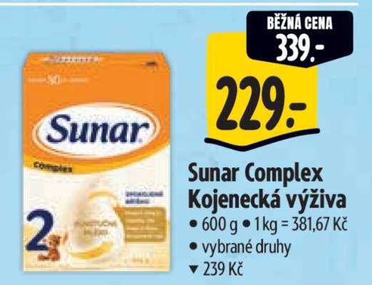 Sunar Complex kojenecká výživa