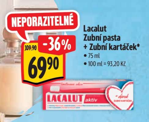 Lacalut Zubní pasta + zubní kartáček