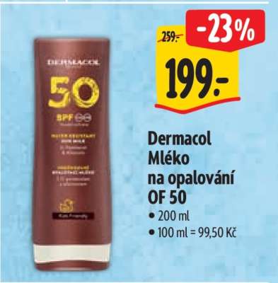 Dermacol Mléko na opalování OF 50