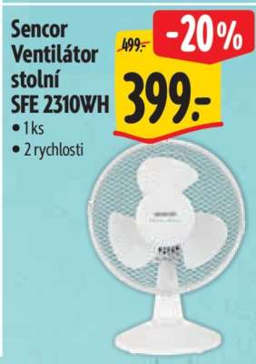 Sencor Ventilátor stolní SFE 2310WH