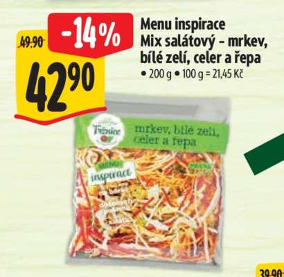 Menu inspirace Mix salátový - mrkev, bílé zelí, celer a řepa