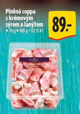 Plněná coppa s krémovým sýrem a lanýžem