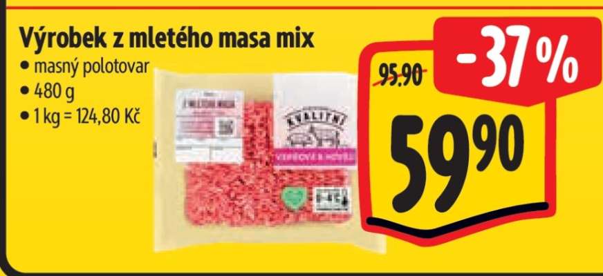 Výrobek z mletého masa – mix
