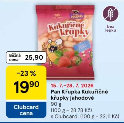 Pan Křupka Kukuřičné křupky jahodové