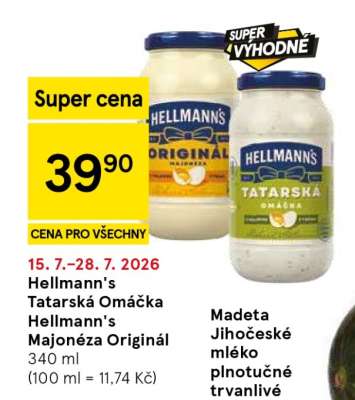 Hellmann's Tatarská omáčka Hellmann's Majonéza originál