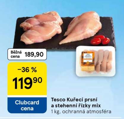 Tesco Kuřecí prsí a stehenní řízky mix