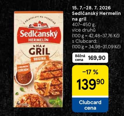 Sedlčanský hermelín na gril