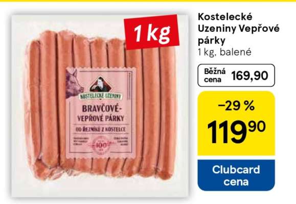 Kostelecké Uzeniny Vepřové párky