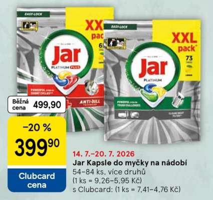 Jar kapsle do myčky na nádobí