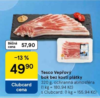 Tesco Vepřový bok bez kosti plátky