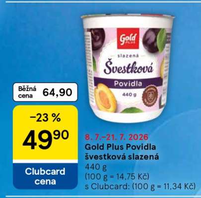 Gold Plus Povidla švestková slazená