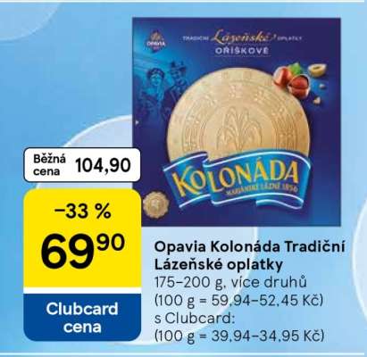 Opavia Kolonáda Tradiční lázeňské oplatky