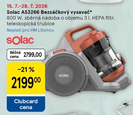 Solac AS3266 Bezsáčkový vysavač