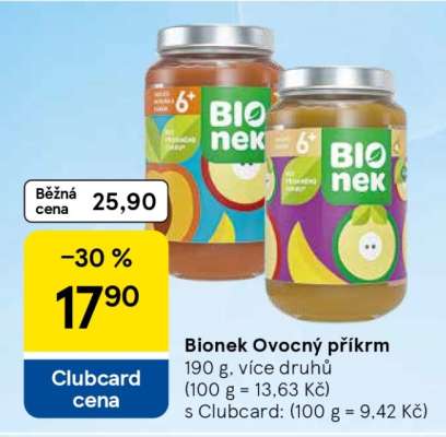 Bionek Ovocný příkrm