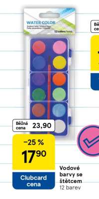 Vodové barvy se štětcem