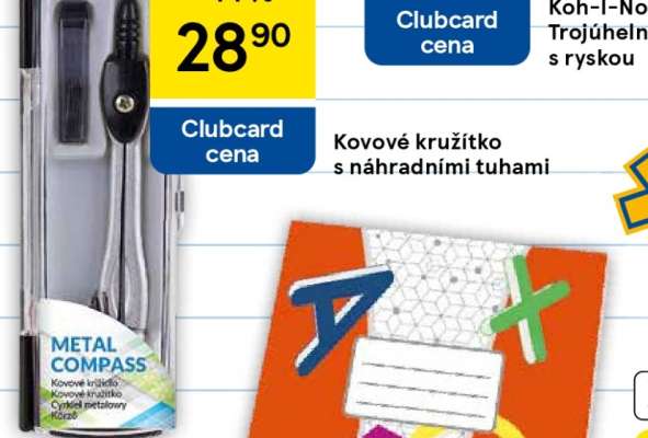 Kovové kružítko s náhradními tuhami