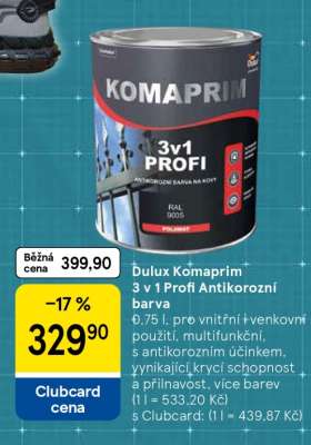 Dulux Komaprim 3 v 1 Profi Antikorozní barva