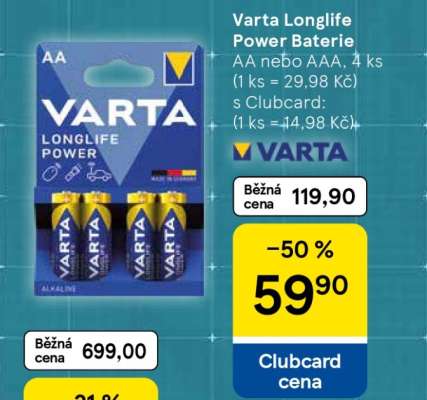 Varta Longlife Power Baterie