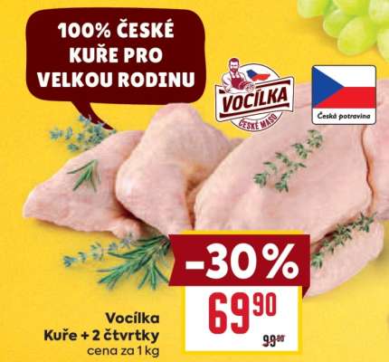 Vocílka Kuře + 2 čtvrtky