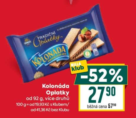 Kolonáda oplatky