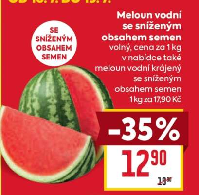 Meloun vodní se sníženým obsahem semen