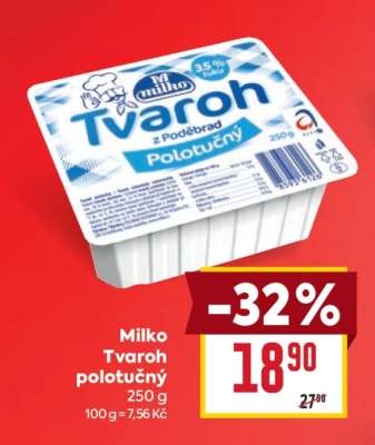 Milko Tvaroh polotučný