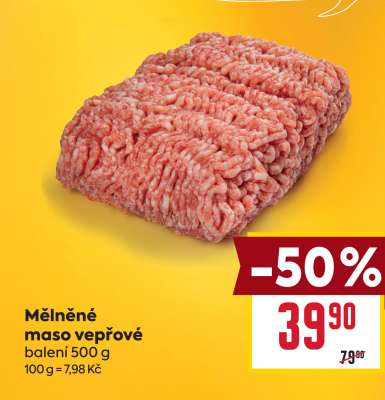 Mělněné maso vepřové