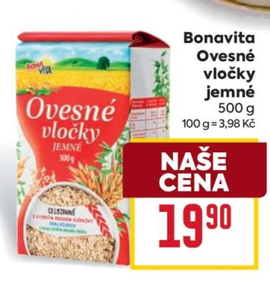 Bonavita ovesné vločky jemné