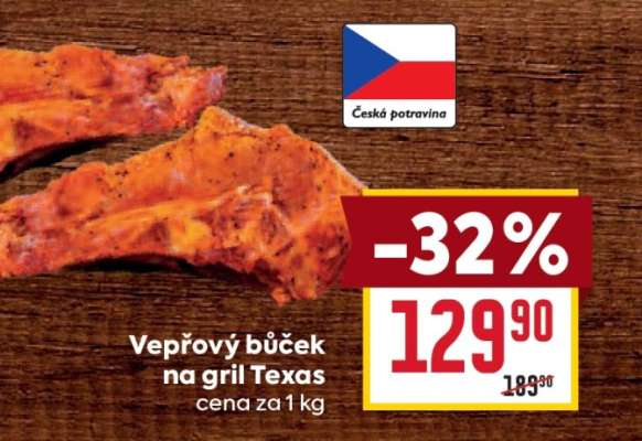 Vepřový bůček na gril Texas