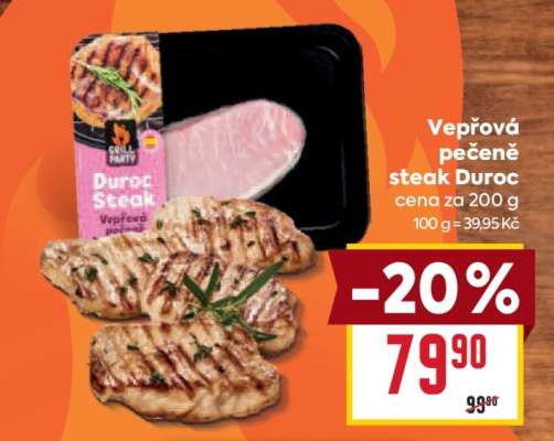 Vepřová pečeně steak Duroc