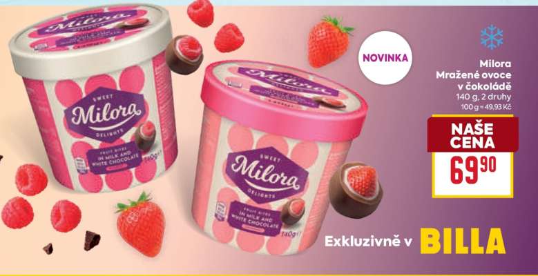 Milora Mražené ovoce v čokoládě