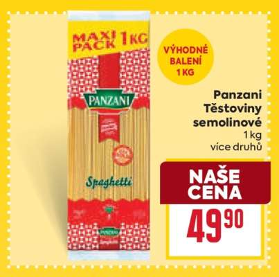 Panzani Těstoviny semolinové