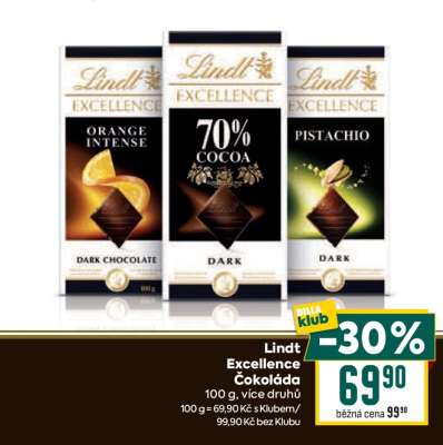 Lindt Excellence Čokoláda