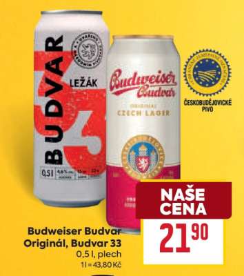 Budweiser Budvar Original Budvar 33
