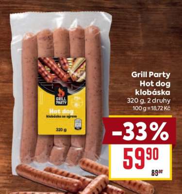Grill Party Hot dog klobáska