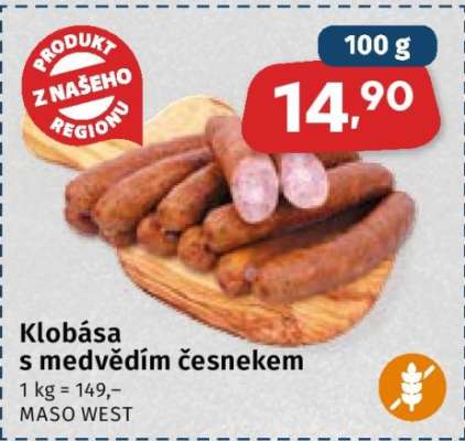 Klobása s medvědím česnekem*