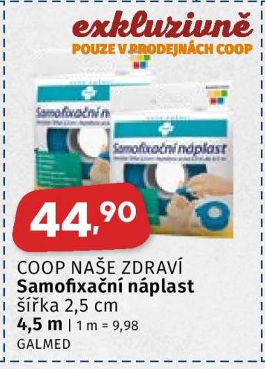 COOP NAŠE ZDRAVÍ Samofixační náplast