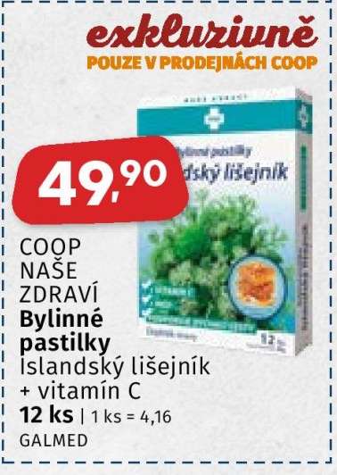 COOP NAŠE ZDRAVÍ Bylinné pastilky