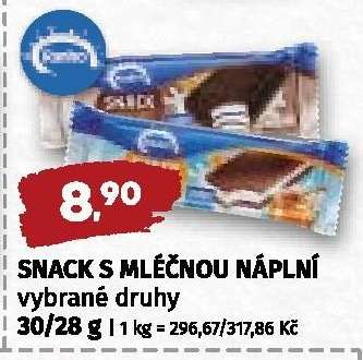 SNACK S MLÉČNOU NÁPLNÍ