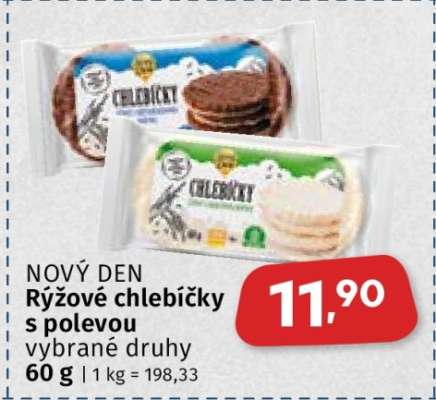NOVÝ DEN Rýžové chlebíčky s polevou