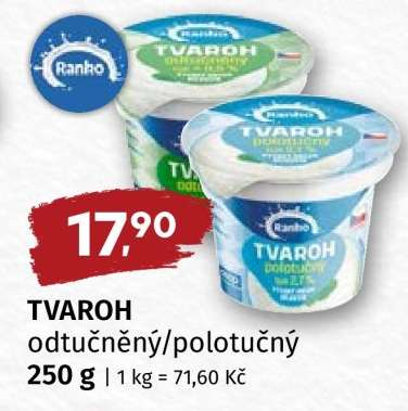 TVAROH odtučněný/polotučný